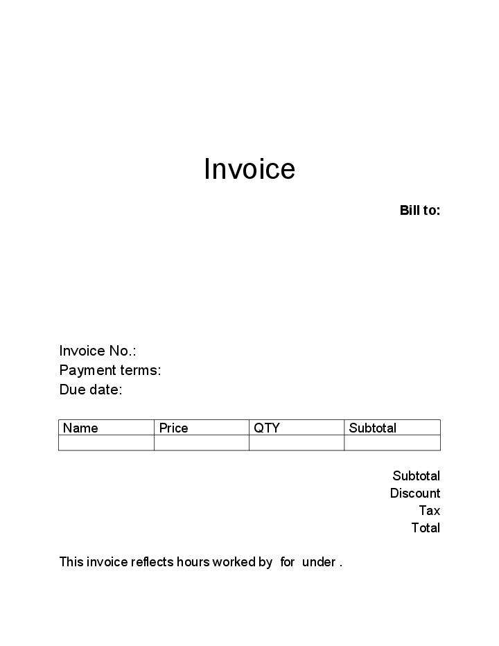 Automate blank invoice Template using Catchpoint Bot