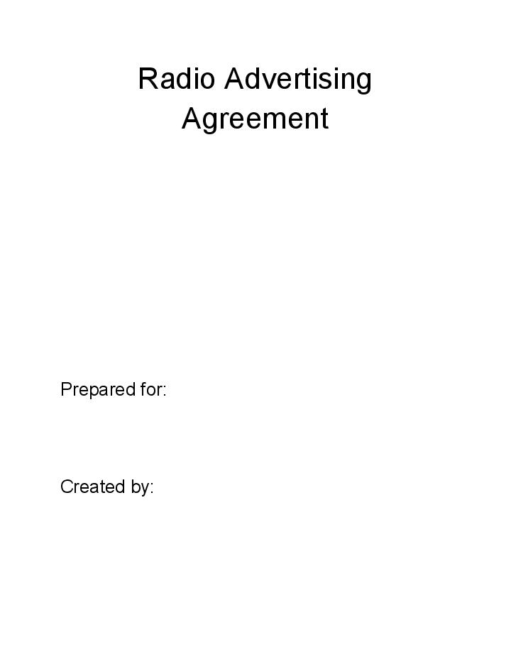 The Radio Advertising Agreement Flow for Amarillo