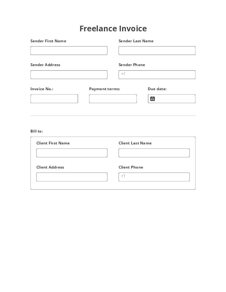 Automate freelance invoice Template using Traw Bot