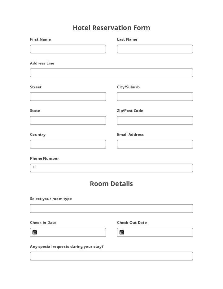 Hotel Reservation Flow Template for Kentucky