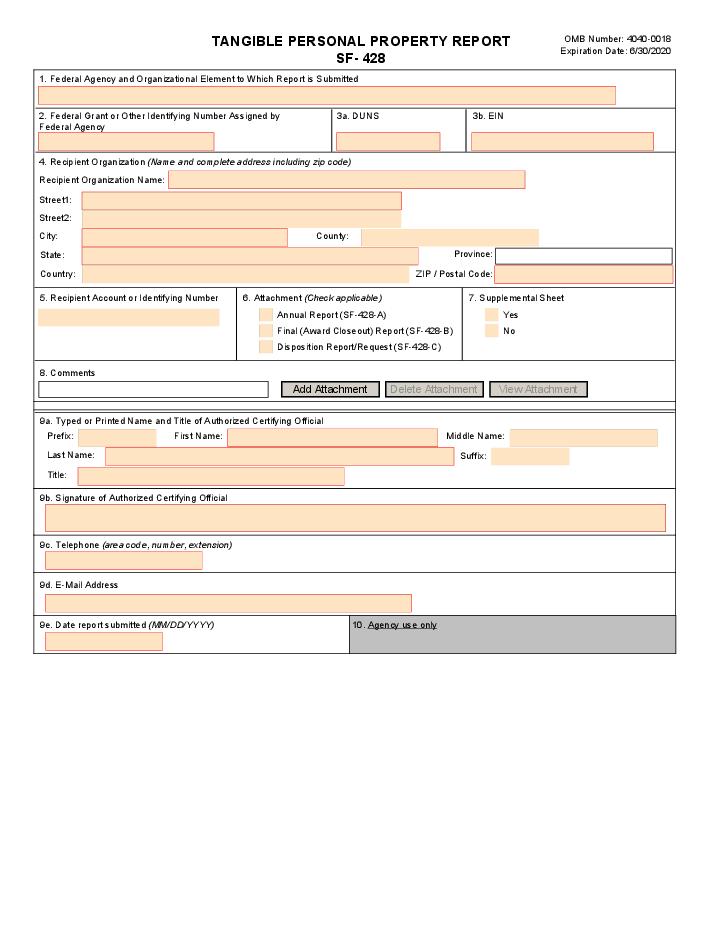 Tangible Personal Property Report Flow Template for Gainesville
