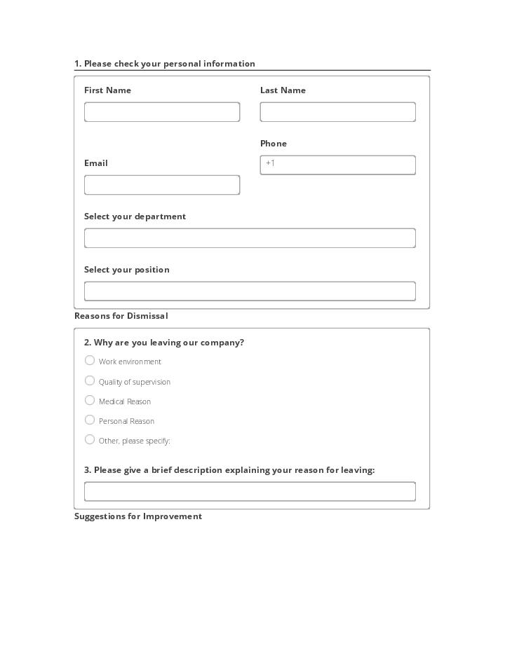 Employee Exit Interview Flow Template for Meridian