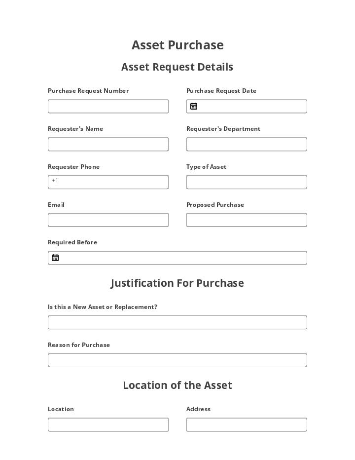 Asset Purchase Flow for Irving