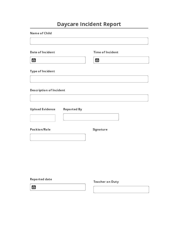 Automate daycare incident report Template using Cascade Strategy Bot