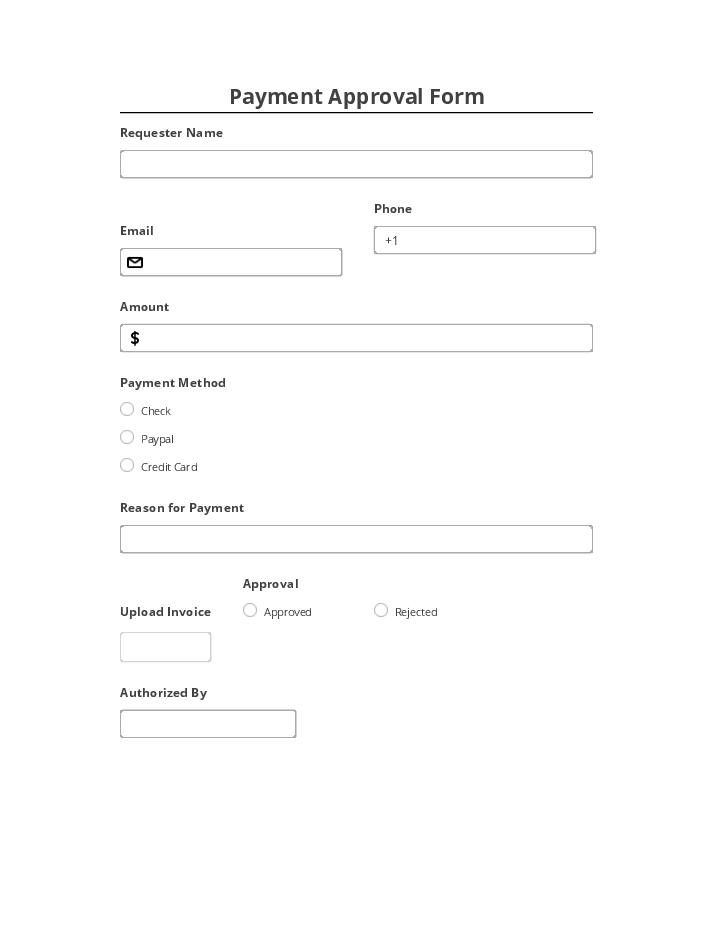 Automate payment approval Template using Smally Link Bot