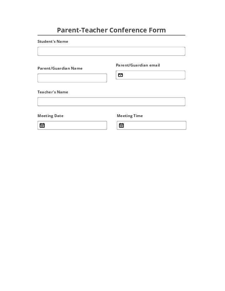 Automate parent teacher conference Template using Anchor Bot