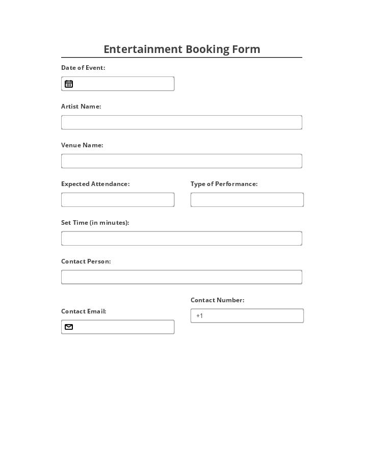 Automate entertainment booking Template using Process Plan Bot