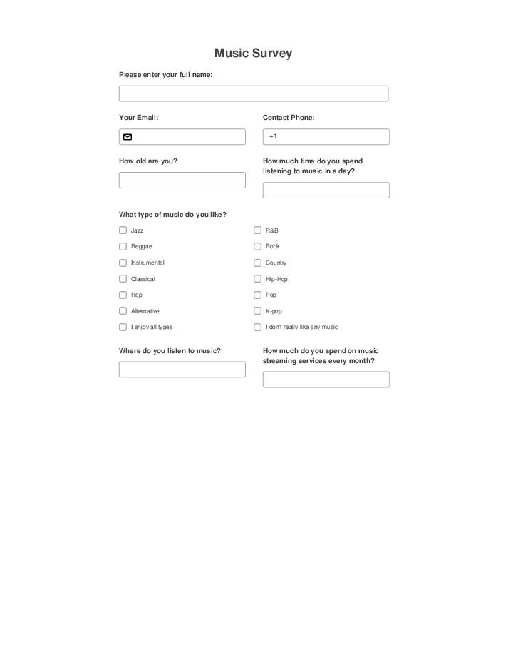 Use Brandfolder Bot for Automating music survey Template