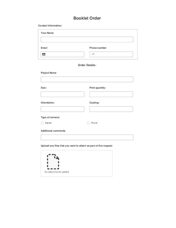 Use Actsoft Bot for Automating booklet order Template