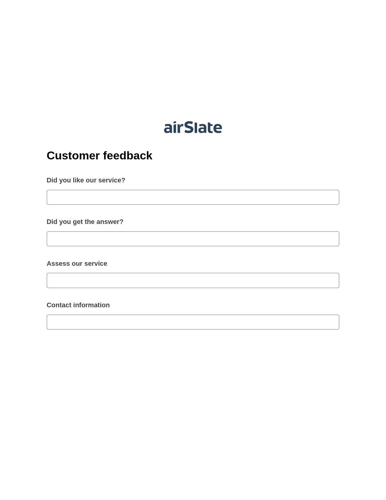 Customer feedback Pre-fill from another Slate Bot, Revoke Access Bot, Export to Salesforce Record Bot