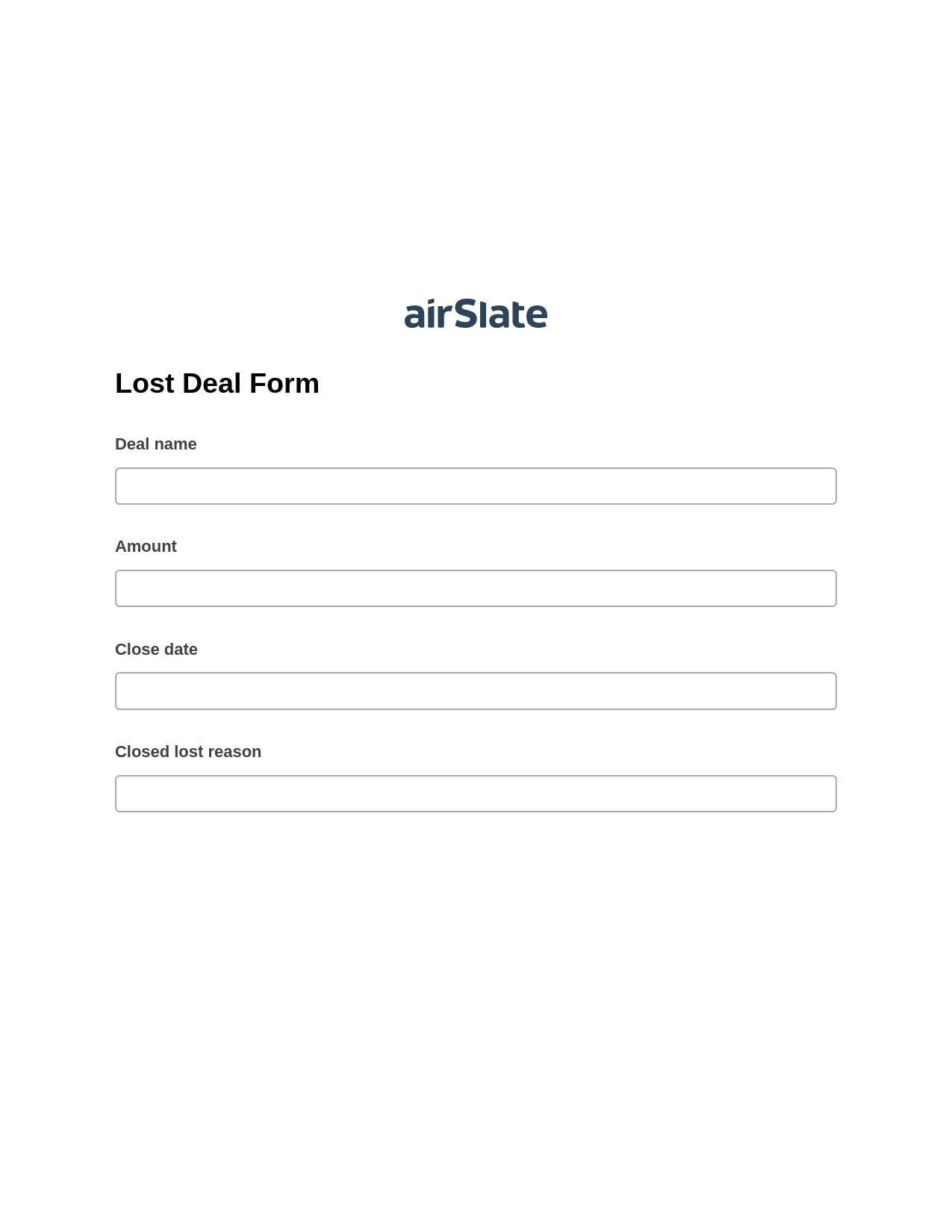 Lost Deal Form Pre-fill from another Slate Bot, Create Slate every Google Sheet Update Bot, Export to WebMerge Bot