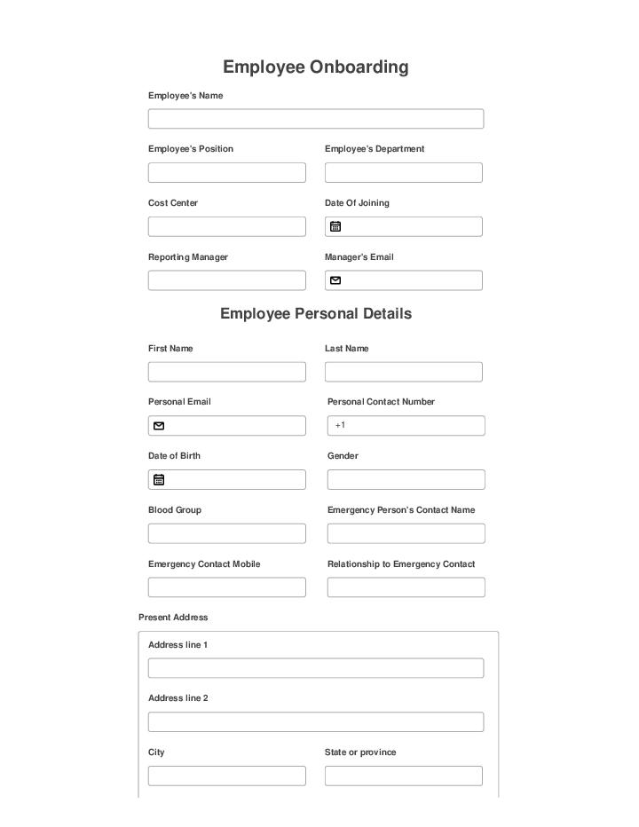 Employee Onboarding Flow for Vacaville