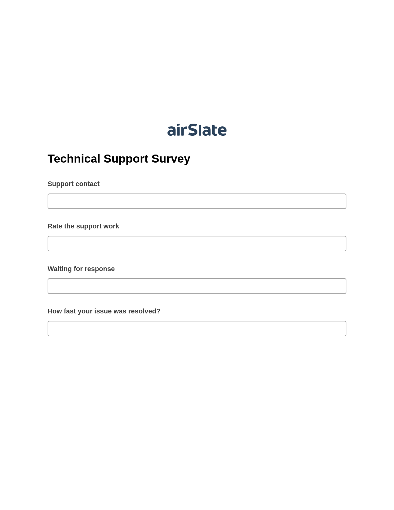 Technical Support Survey Pre-fill from AirTable Bot, Assign Roles to Recipients Bot, Export to Google Sheet Bot