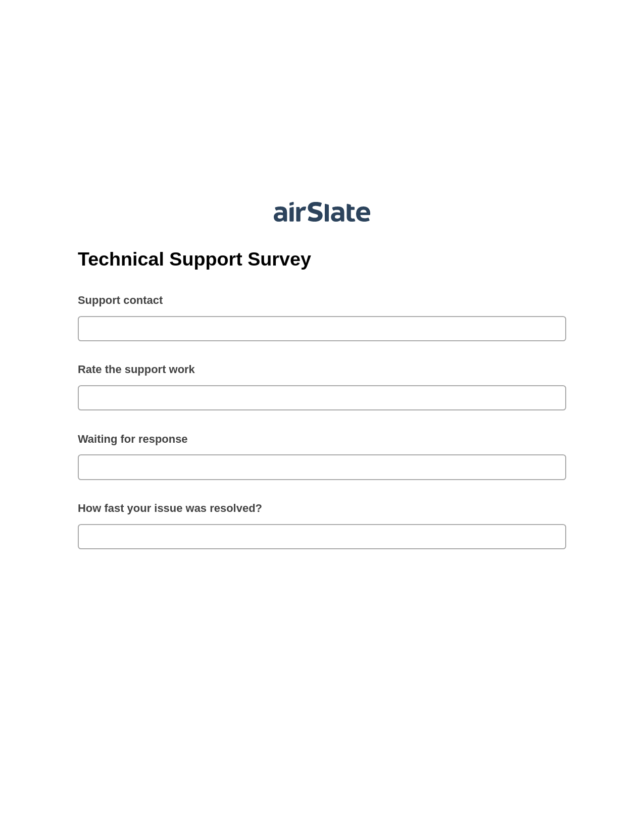 Technical Support Survey Pre-fill Dropdowns from Smartsheet Bot, Remove Slate Bot, Slack Notification Postfinish Bot