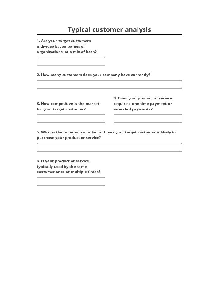 Update Typical customer analysis survey from Microsoft Dynamics