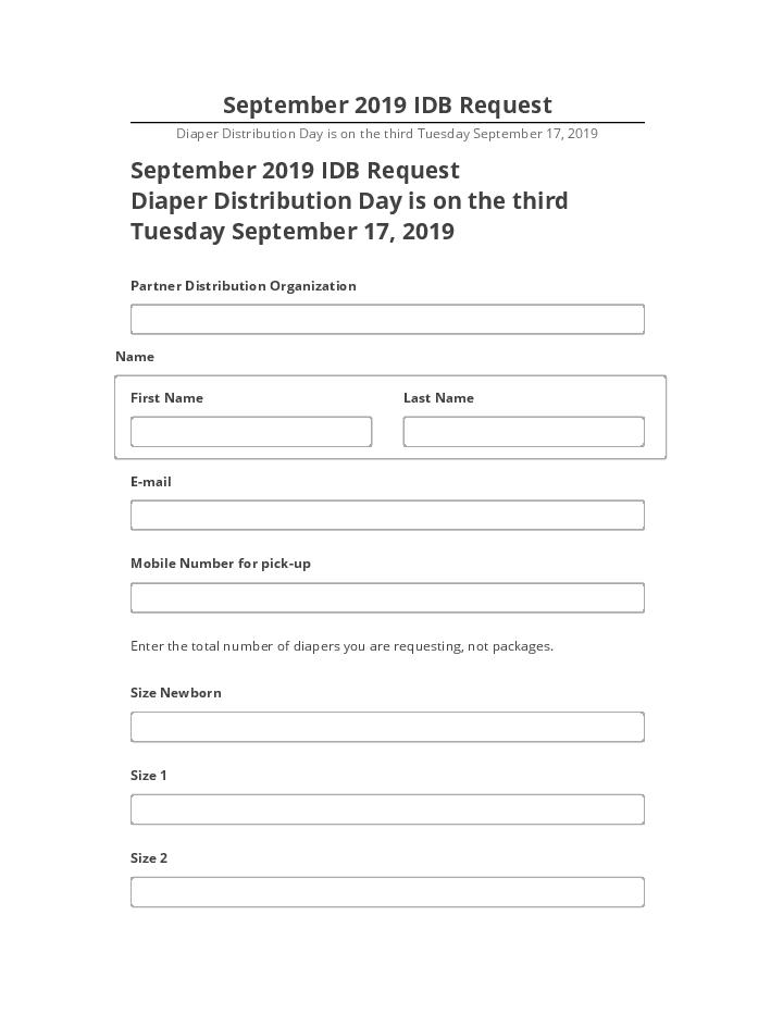 Automate September 2019 IDB Request in Salesforce