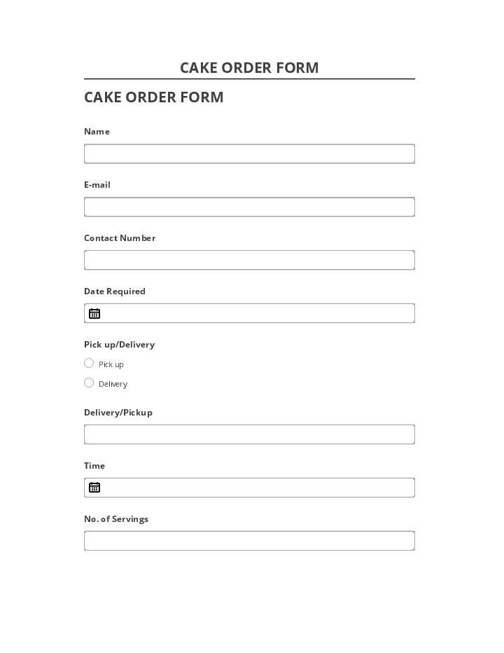 Automate CAKE ORDER FORM in Salesforce