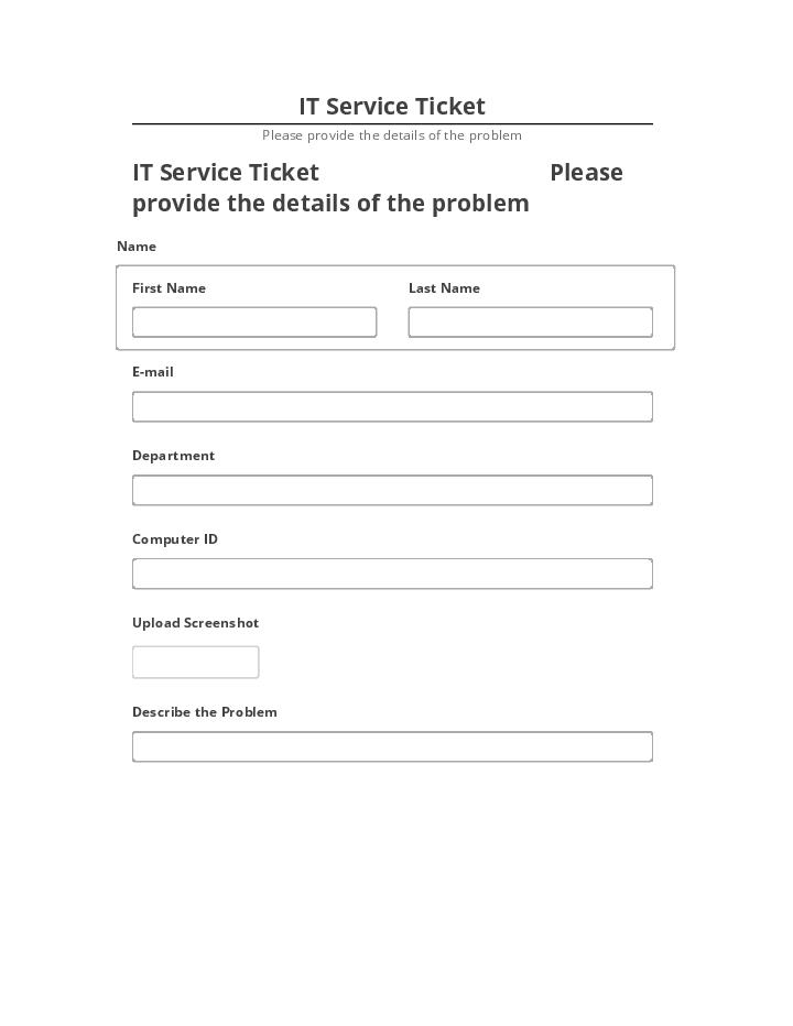 Pre-fill IT Service Ticket from Netsuite