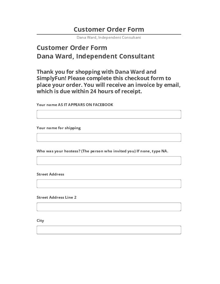 Extract Customer Order Form from Microsoft Dynamics
