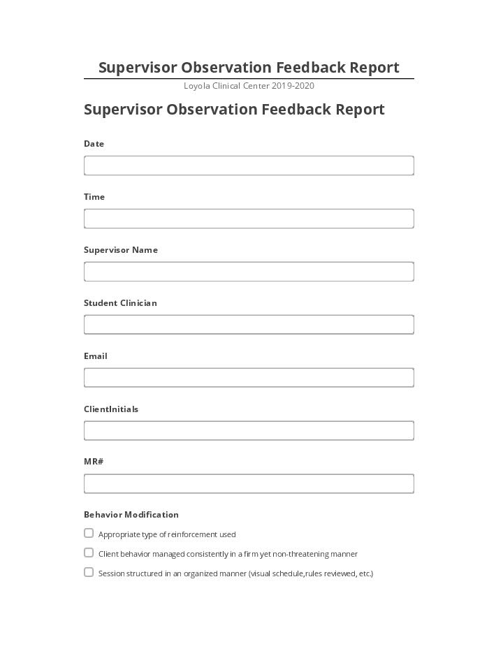 Incorporate Supervisor Observation Feedback Report in Microsoft Dynamics