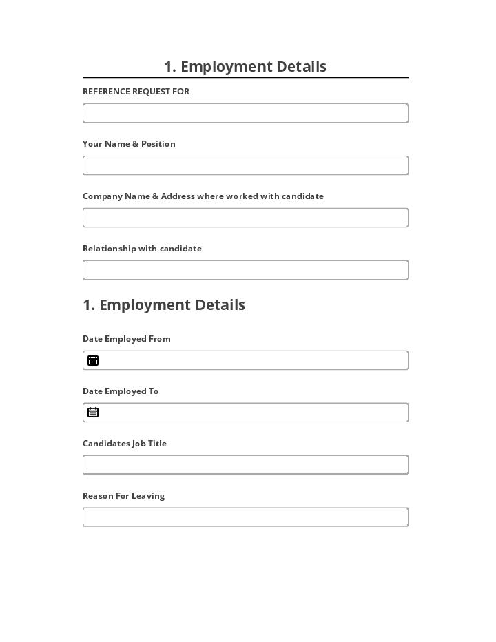 Integrate 1. Employment Details with Salesforce