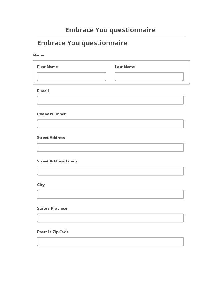 Update Embrace You questionnaire from Microsoft Dynamics