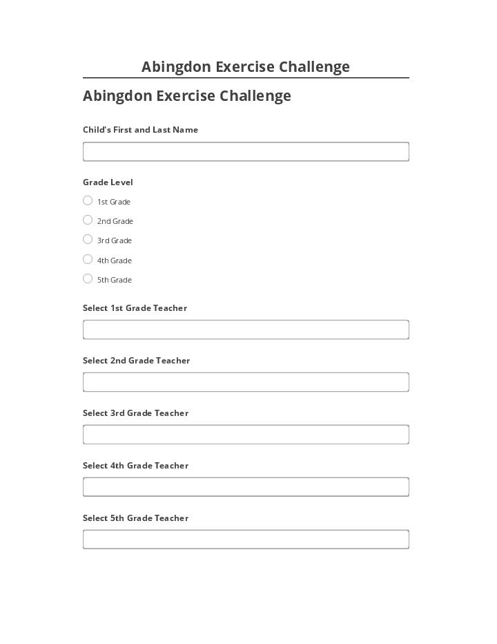 Manage Abingdon Exercise Challenge
