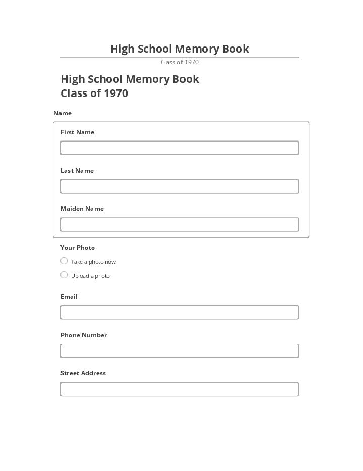 Export High School Memory Book to Netsuite