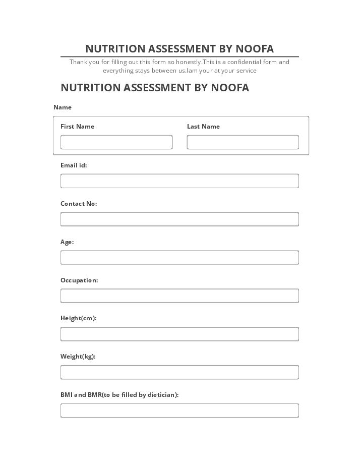 Integrate NUTRITION ASSESSMENT BY NOOFA