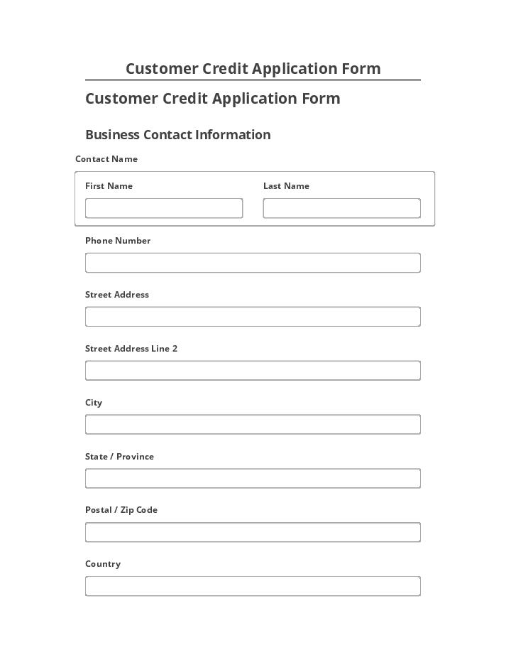 Automate Customer Credit Application Form in Netsuite