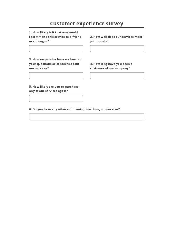 Archive Customer experience survey to Netsuite