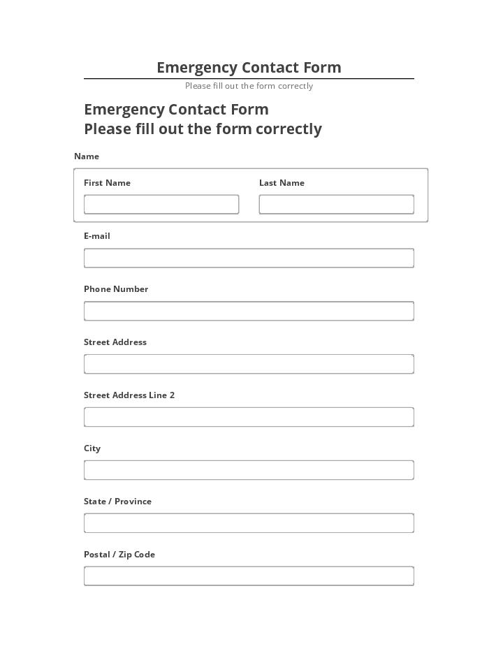 Automate Emergency Contact Form