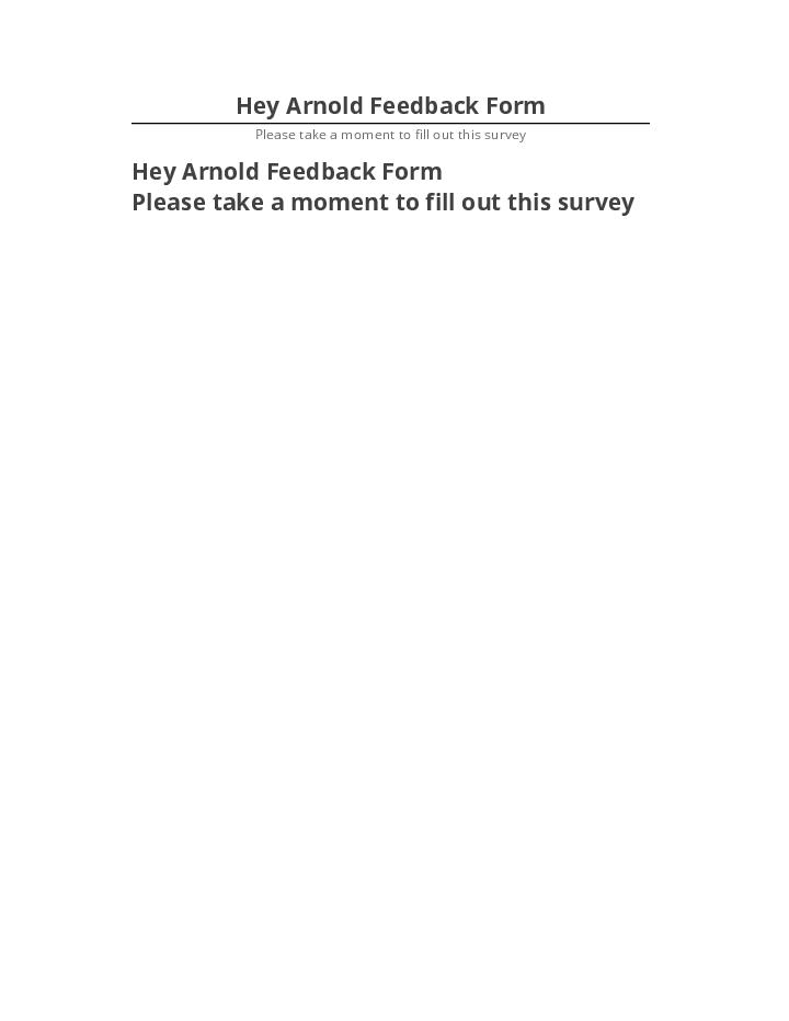 Archive Hey Arnold Feedback Form to Salesforce