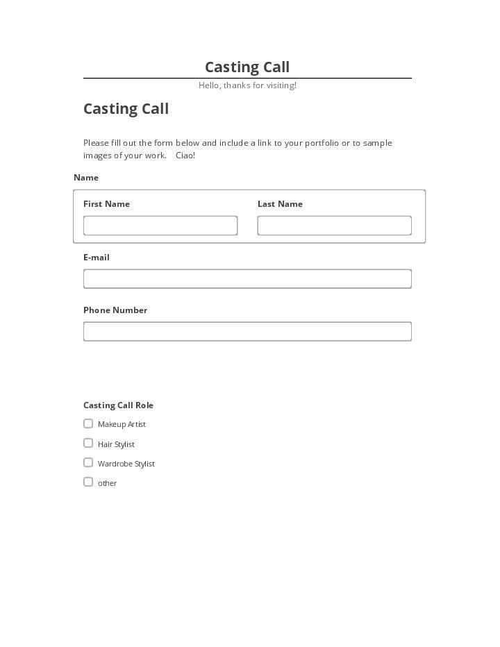 Extract Casting Call from Microsoft Dynamics