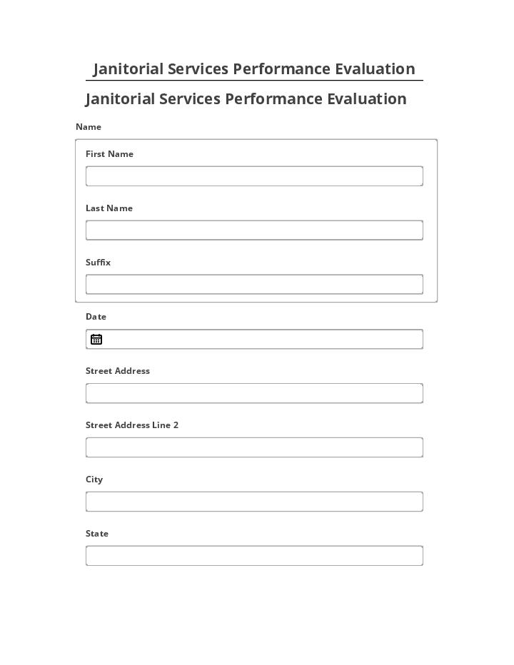 Arrange Janitorial Services Performance Evaluation in Salesforce