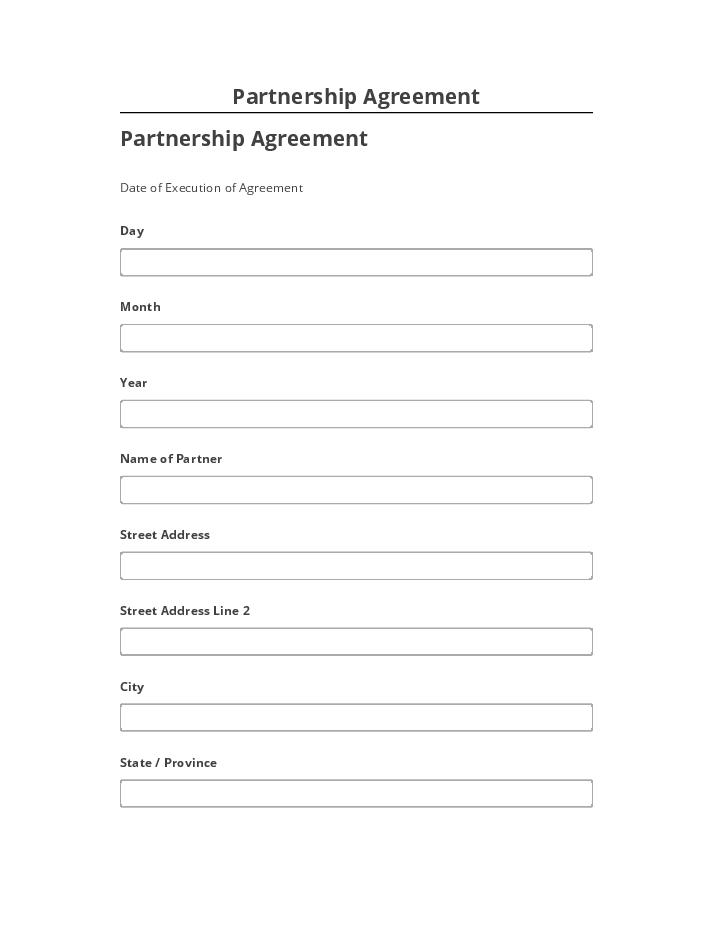 Pre-fill Partnership Agreement from Microsoft Dynamics
