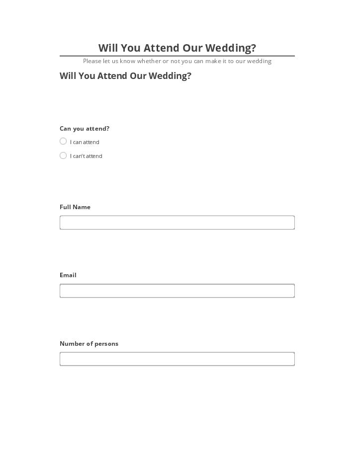 Automate Will You Attend Our Wedding? in Microsoft Dynamics