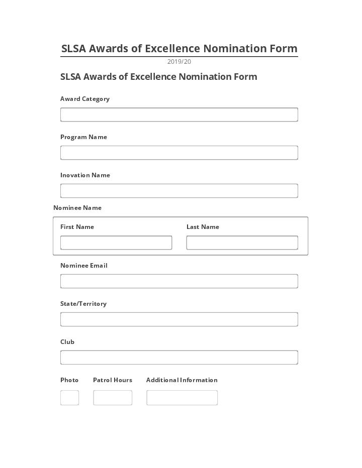 Integrate SLSA Awards of Excellence Nomination Form with Microsoft Dynamics