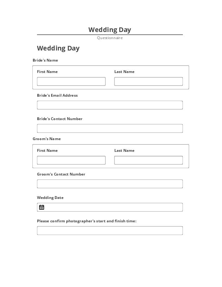 Integrate Wedding Day with Salesforce