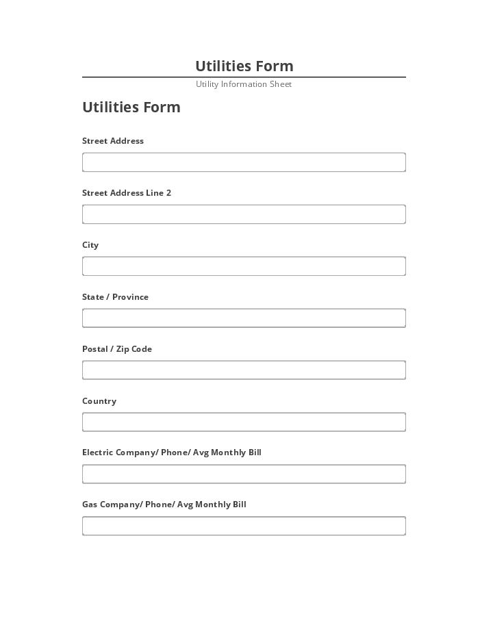 Automate Utilities Form in Netsuite