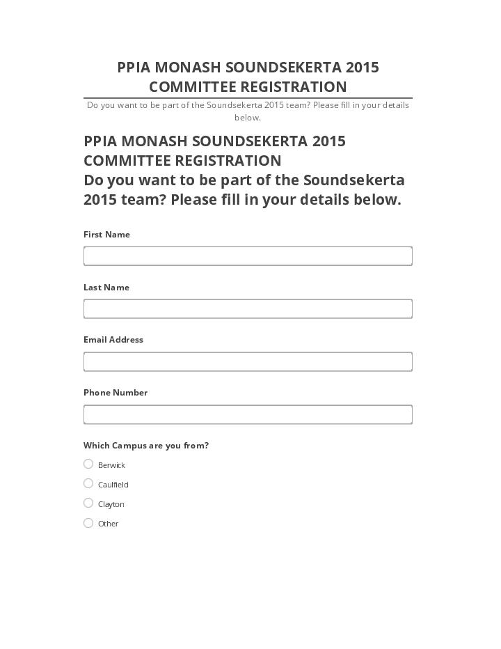 Archive PPIA MONASH SOUNDSEKERTA 2015 COMMITTEE REGISTRATION to Microsoft Dynamics