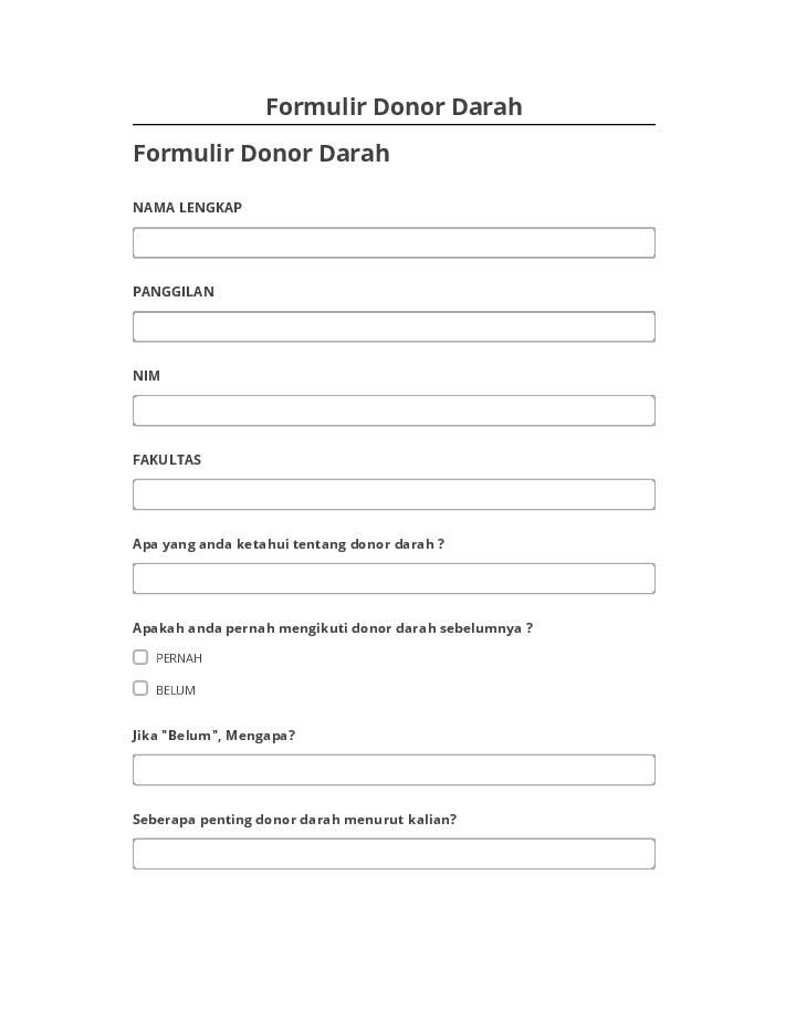Pre-fill Formulir Donor Darah from Netsuite