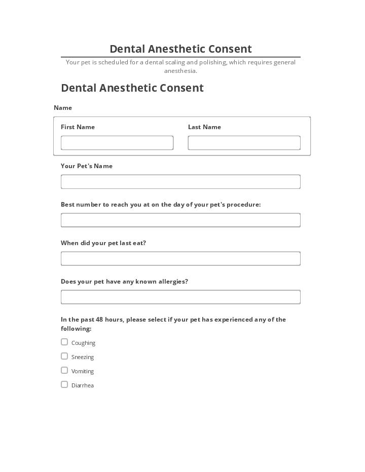 Export Dental Anesthetic Consent to Microsoft Dynamics