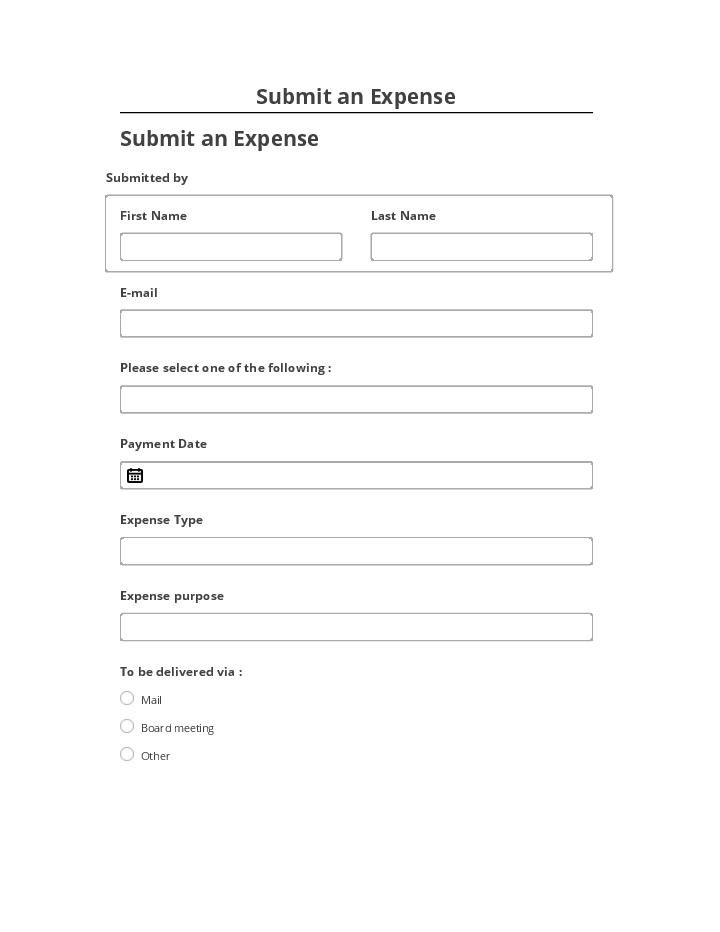 Extract Submit an Expense from Microsoft Dynamics