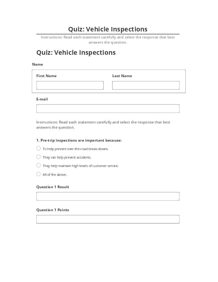 Automate Quiz: Vehicle Inspections in Netsuite
