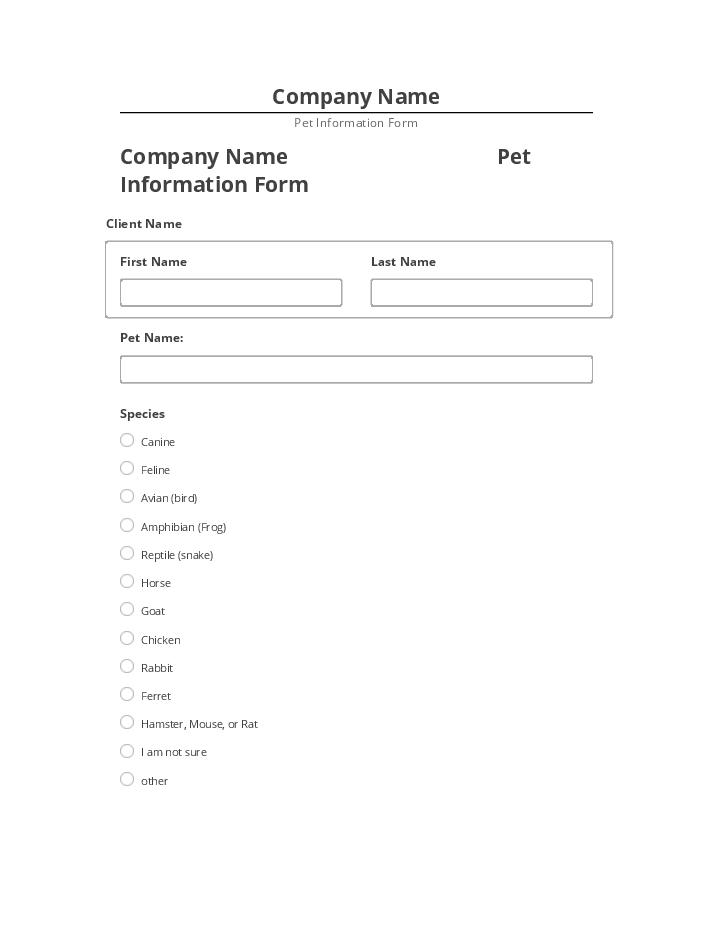Manage Company Name