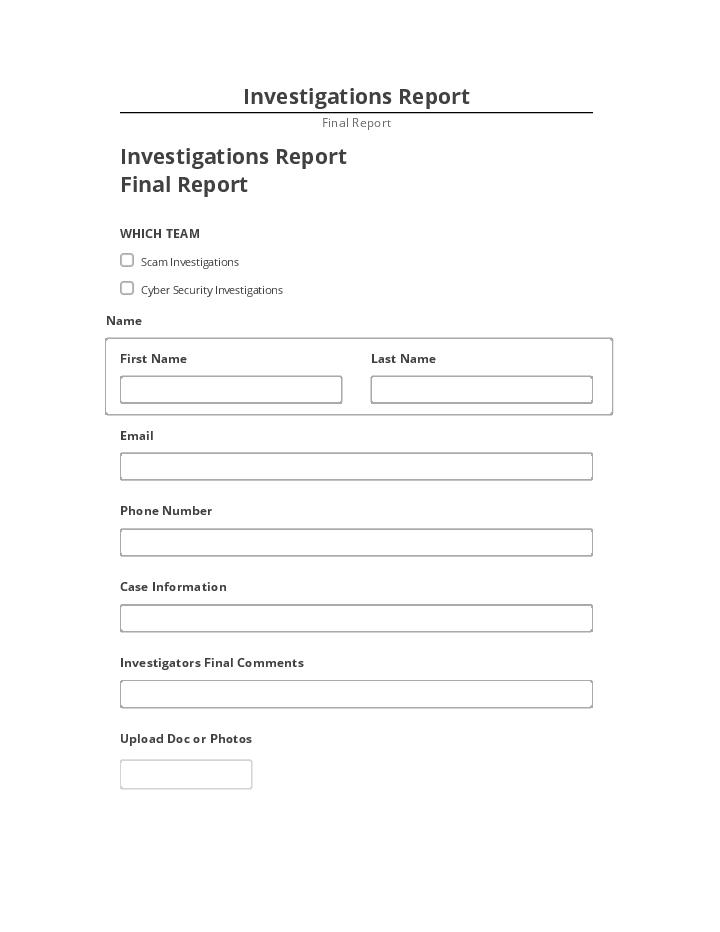 Automate Investigations Report in Netsuite