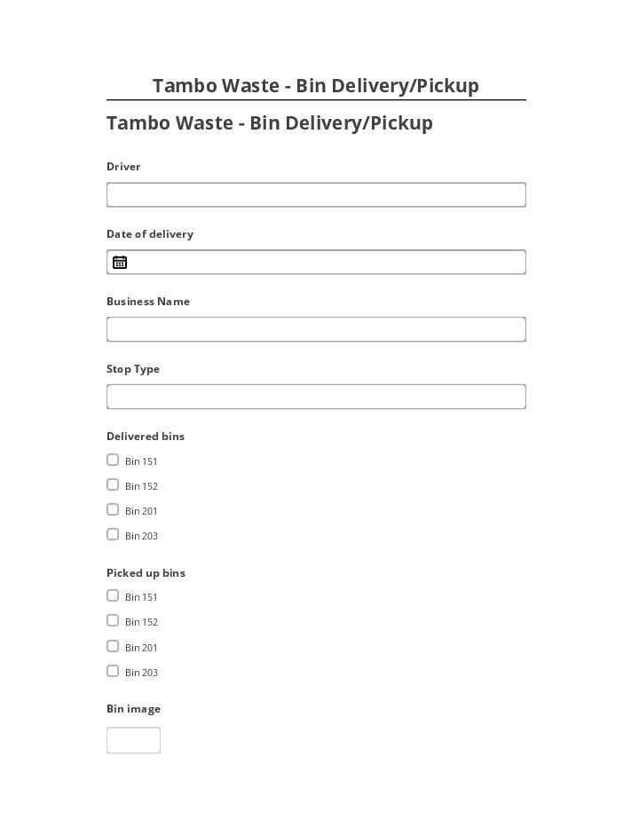 Manage Tambo Waste - Bin Delivery/Pickup in Microsoft Dynamics