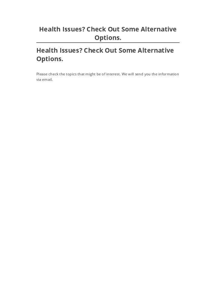 Pre-fill Health Issues? Check Out Some Alternative Options. from Netsuite