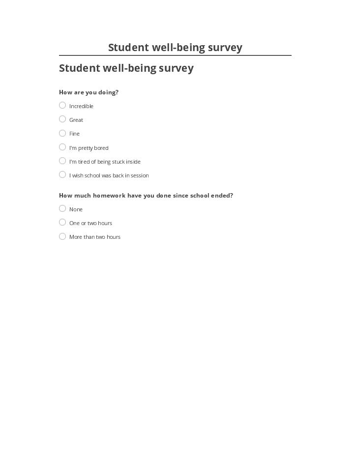 Automate Student well-being survey